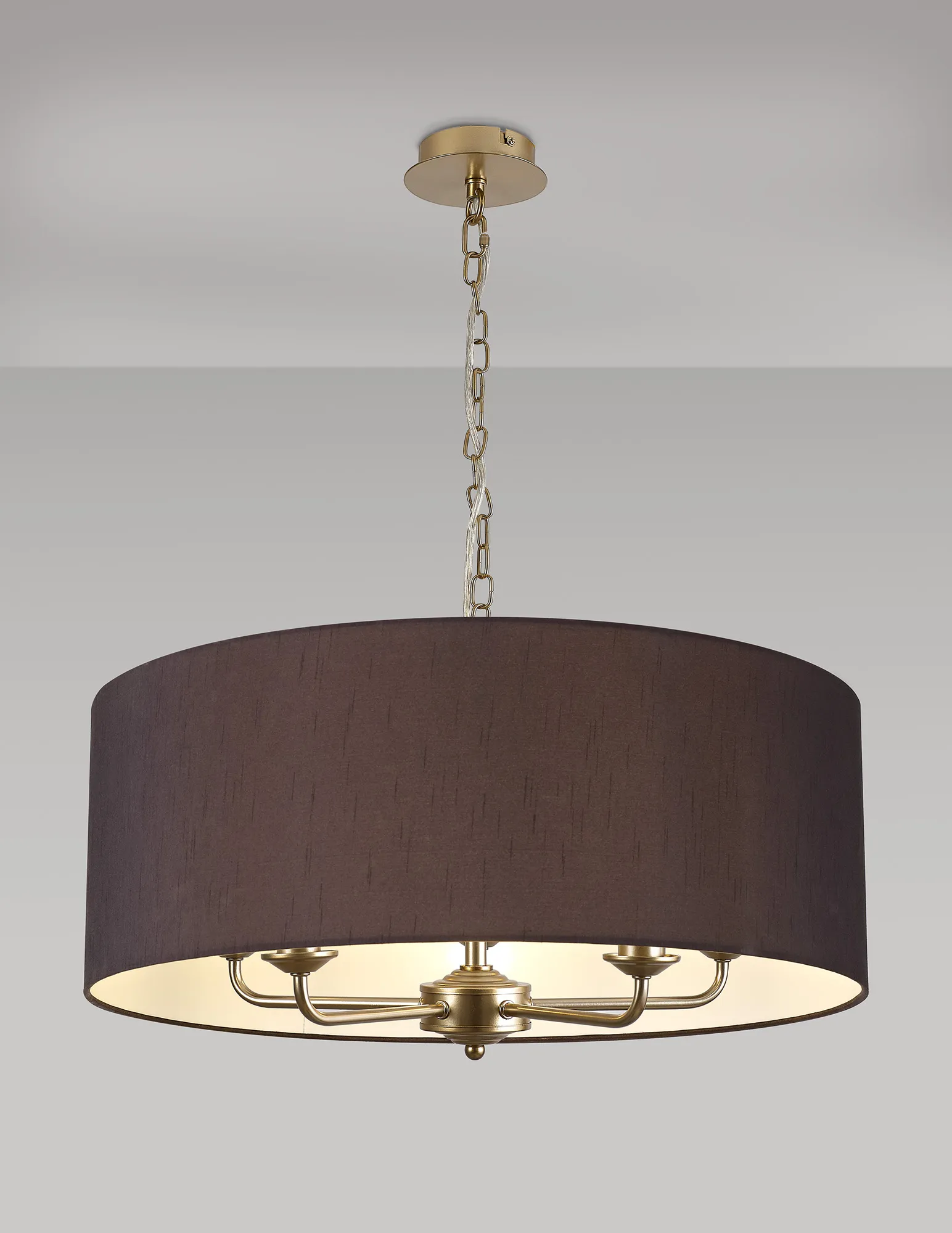 Banyan 60cm 5 Light Pendant Champagne Gold; Black DK0978  Deco Banyan CG BL